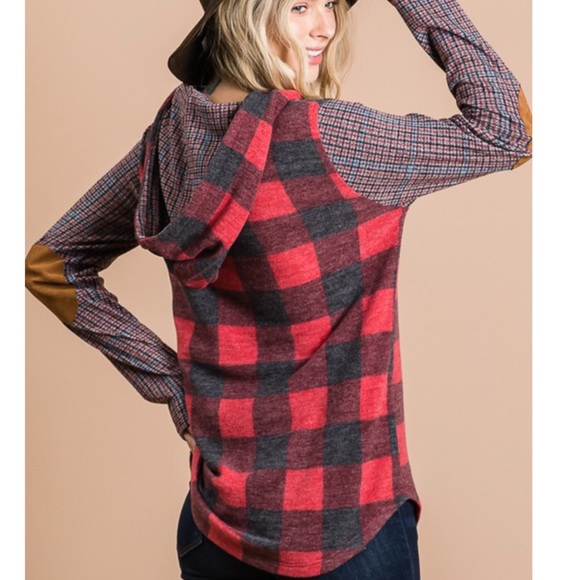 Buffalo Plaid Hoodie - Picture 2 of 3